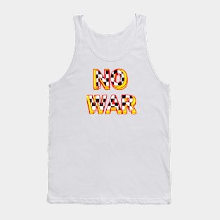 NO WAR text art designs Tank Top